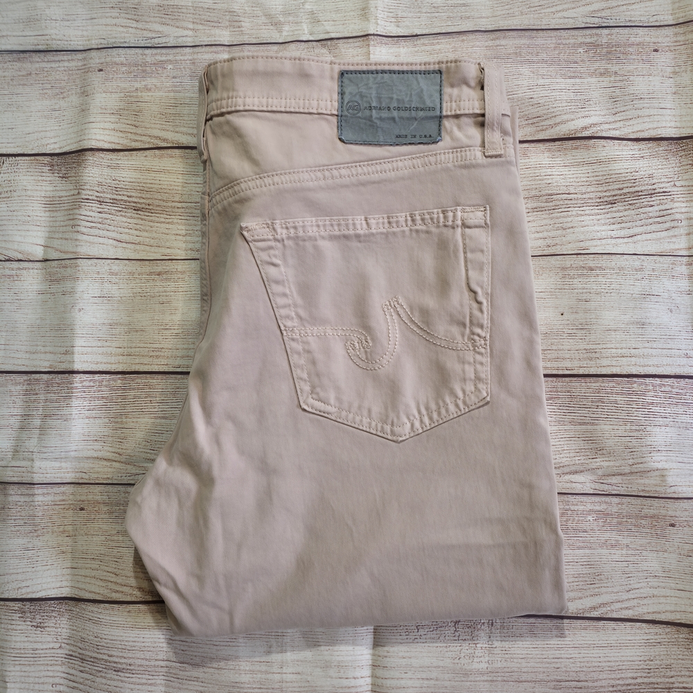 AG Adriano Goldsmith Jeans The PROTEGE Straight Leg Men's 34 x 34 Pink Denim USA